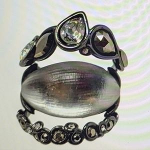Alexis Biittar Crystal and Lucite Ring.